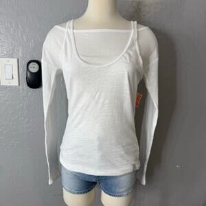 Free People Outer Edge Layer, White, S